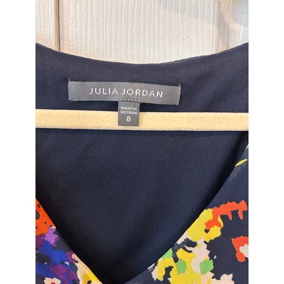 Julia Jordan Short Sleeve V-Neck Button Midi Dress Size 8 - Picture 9 of 10